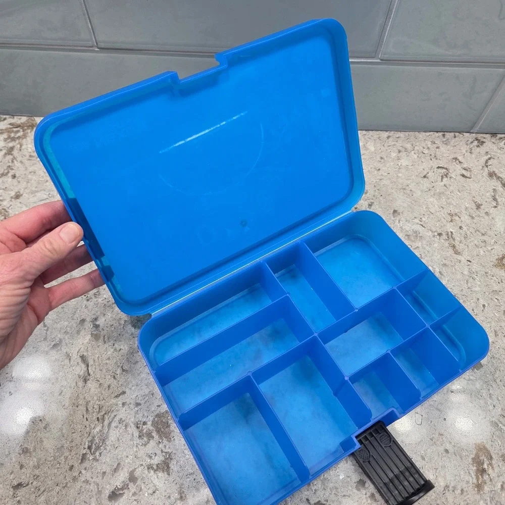 LEGO Nexo Knights Clay Storage Case Blue Organizer‎ Box with Compartments